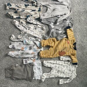 Carter's Kids Pajamas Set - Gray, Yellow, White